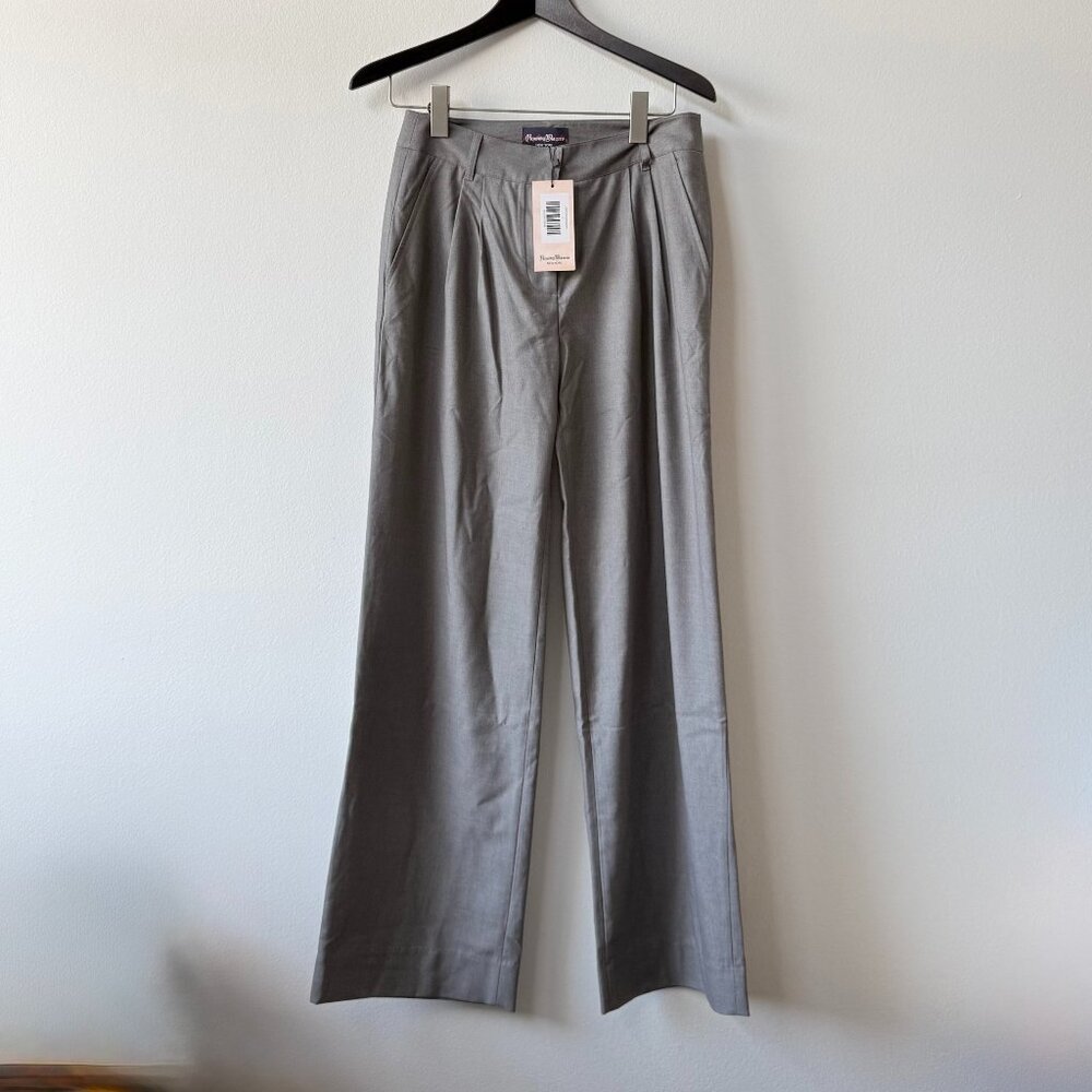 ROWING BLAZERS Women’s Brushed Melange Twill Mid-Rise Trousers – Gray – Size 2